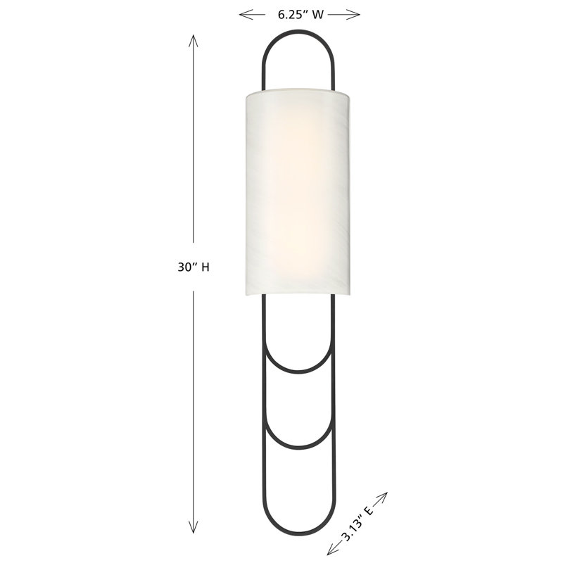 Tartine 1-Light LED Wall Sconce in Black, Black