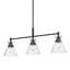 Luminaire suspendu pour îlot de cuisine en bronze brossé à 3 lumières Kyere-1531790045