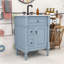 Meuble-lavabo autoportant avec lavabo, rangement réglable-1270076075