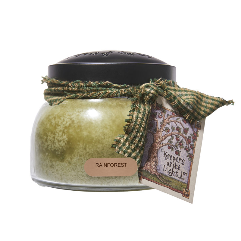 Rainforest Scented 22oz Jar Candle with Black Lid