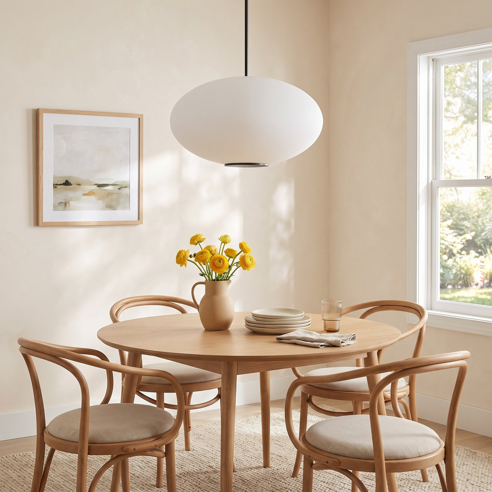 Illusion Dimmable Single Light Pendant, Black, 3000K