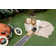Cotton Area Rug in Gray/Tan