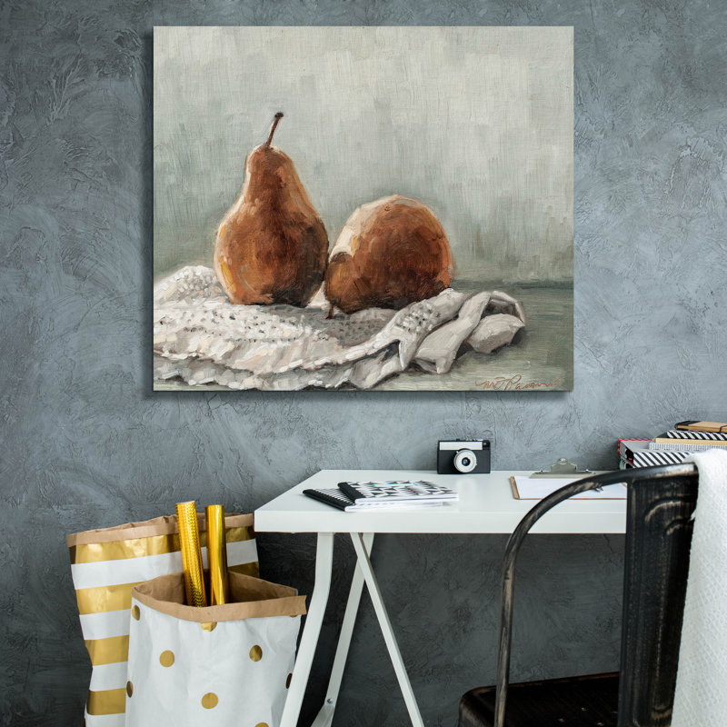  «Pair of pears 1» par Marian Parsons, art mural sur toile, 30 po x 26 po