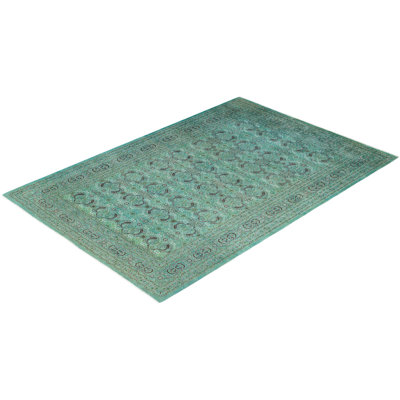 Overdyed One-of-a-Kind 6' 2" X 9' 1" Hand Knotted Area Rug