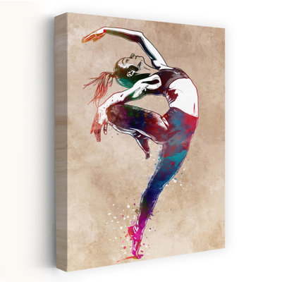 «Vibrant Dance Flow», art mural contemporain coloré abstrait