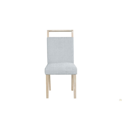 Ensemble de 2 chaises de salle à manger rembourrées grises avec siège et dossier rembourrés de style contemporain