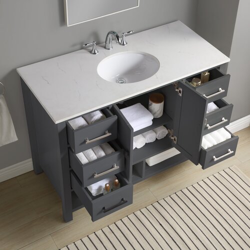Zipcode Design™ Skye 48'' Free Standing Single Bathroom Vanity with ...