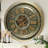 THE GEARS CLOCK Wall Clock with Real Moving Gears IR-LI_ 32 in Round BRASS-ANTIQUE