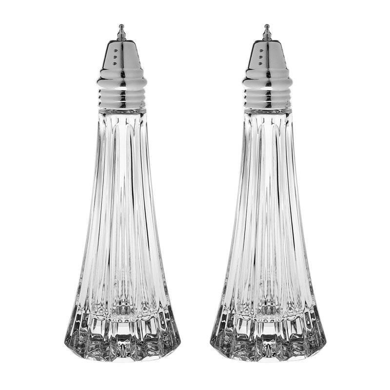 Elegant Clear Crystal Salt and Pepper Shaker Set