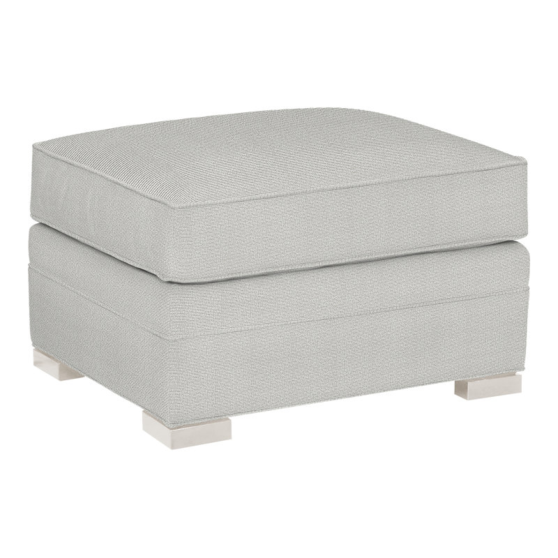 Davidson 28" Ottoman, Casa Blanca, Callaloo Cotton