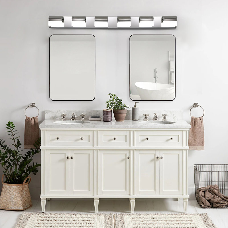 Éclairage mural pour salle de bain 6 lumières DEL Modern