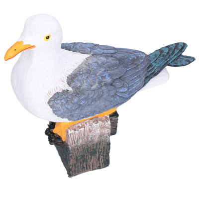 Figurine de mouette décorations mignonne apparence vivante exquise fabrication nautique décor pour les cadeaux de la maison