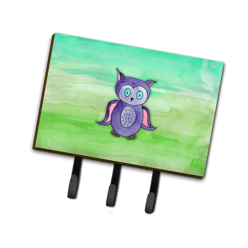 Garde-hibou ou porte-clé aquarelle