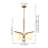  Royelle 4-Light Dimmable Modern Sphere Chandelier with Glass Globe