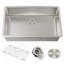 Évier de cuisine encastrable 30 po x 18 po en acier inoxydable de calibre 18 avec accessoires, évier haut de gamme fait à la main-88210936