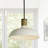 Gwenelle 1 - Light Dark Pewter/Natural Single Pendant
