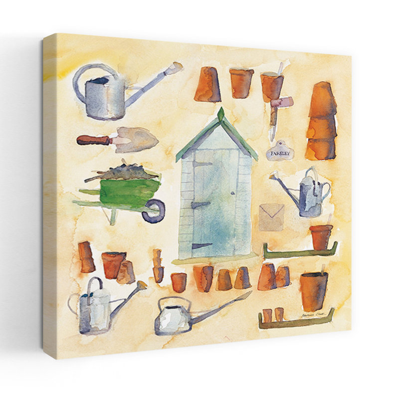 Contemporary Art Abstract Architecture Art by Michael Clark - Wrapped Canvas Print, 45.72 cm H x 45.72 cm W