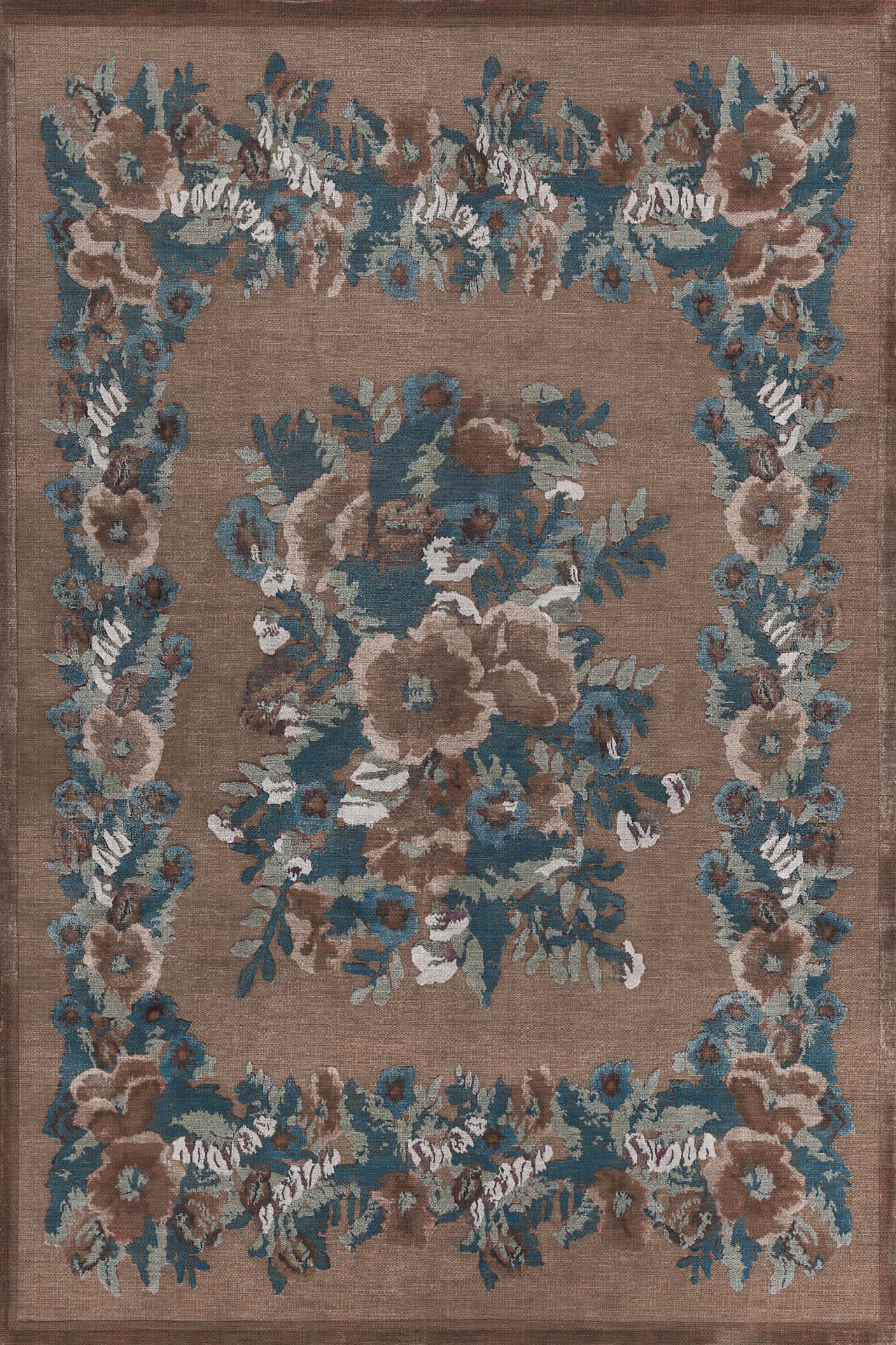 Red Barrel Studio® Karabakh Beige-Green Floral Patterned Decorative ...
