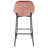 Upholstered Counter Stool with Metal Frame