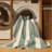 Machine Washable Checkered Beige Area Rug-1305336681