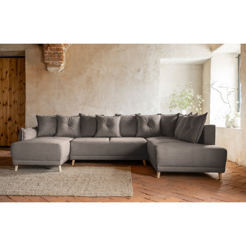 Lazy Lukka 8 Seater Sofa Bed, Right Hand Facing, Brown