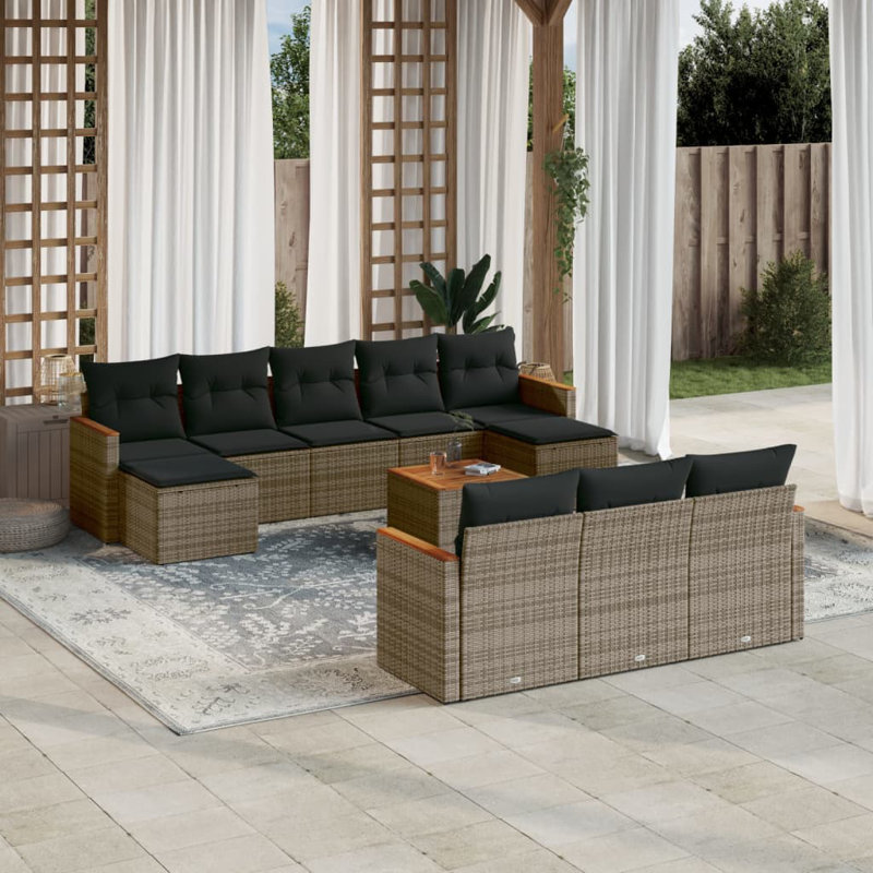 Garden Sofa Set Grey