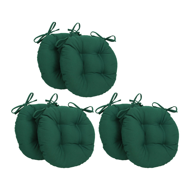 Coussin de siège 6 pièces Red Barrel Studio®, Velours vert forêt
