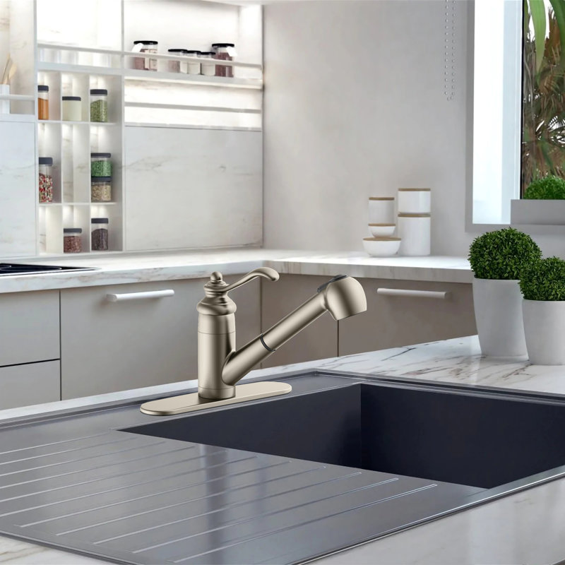 Vetta Pull Out Kitchen Faucet, Brushed Nickel