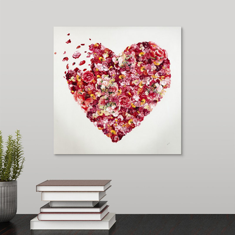 « morceaux of my cardiaque », peinture sur toile, Toile tendue, H 12 po x l 12 po x p 1,25 po