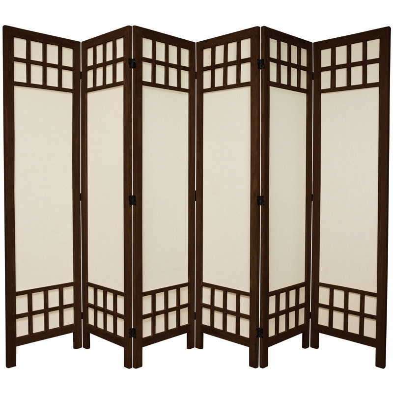 Cloison pliante en tissu 5,5 pi Kamoria   , Brun, 6