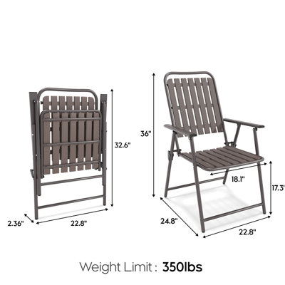 2 chaises pliantes et table en verre, charge maximale de 159 kg, confort respirant, installation rapide pour terrasse, patio, protection et installation faciles, idéal pour les appartements et les camping-cars.