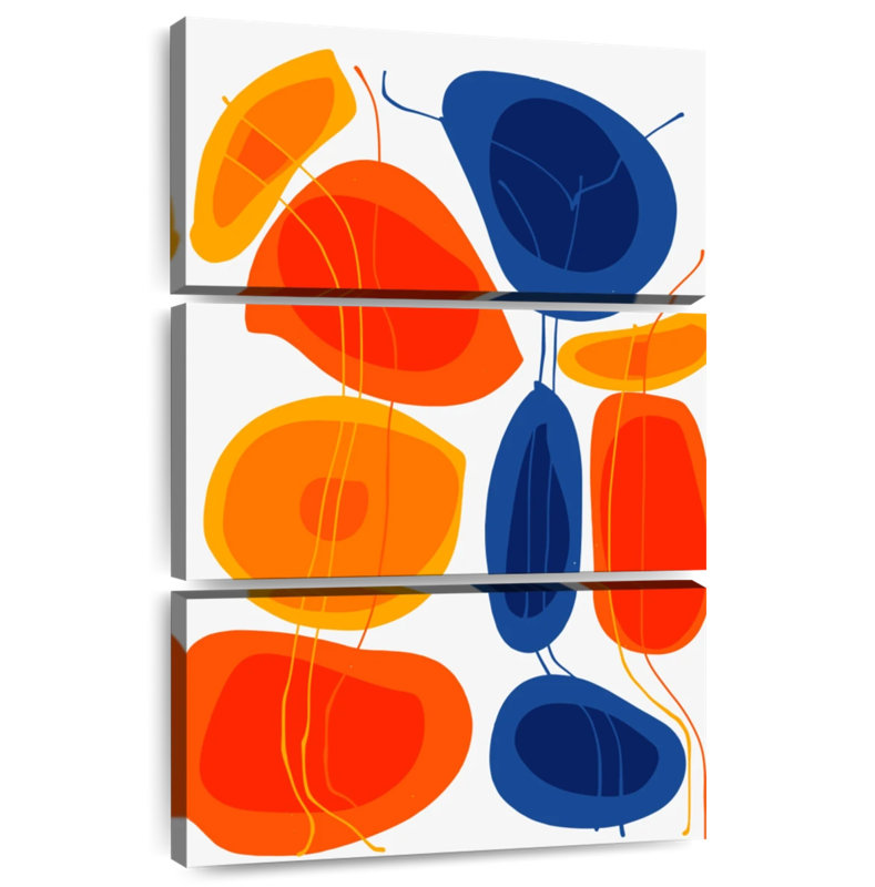 Avery Orange Blue Shapes , 45" H x 28" W