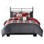Ensemble de housse de couette luxueuse à chevrons pour une chambre à coucher élégante et confortable-106857146-106857148