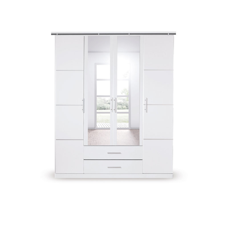 Micro 4 Door Manufactured Wood Wardrobe