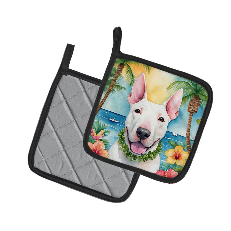 Caroline's Treasures Luau Party Floral Polyester Potholder Set