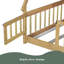Lit de sol en forme de tente, lit tipi avec garde-corps, lattes-595152241