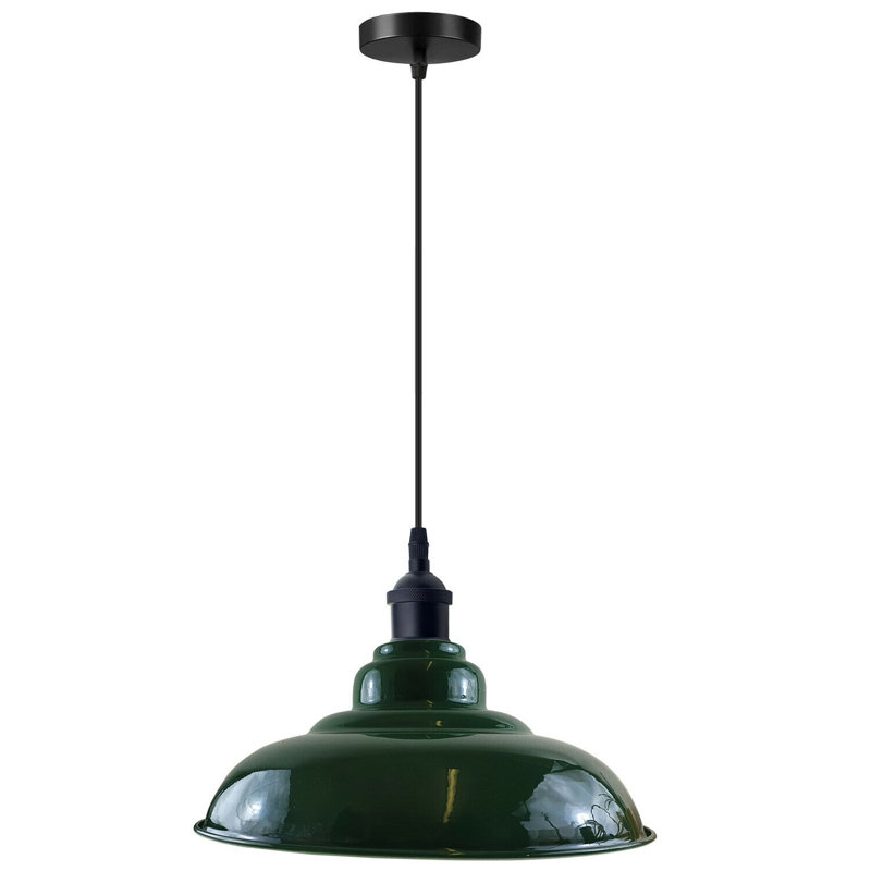 Neshev 1 - Light Black Dome Pendant, Green