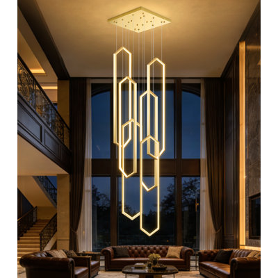 6 Rings Led Dimmable Chandelier