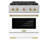 ZLINE Autograph 30 in. Paramount Dual Fuel Satin Steel Range w/ Accents