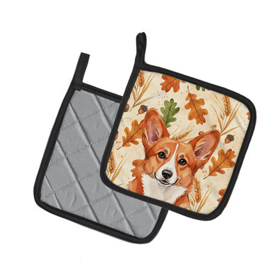 Paire de supports à casseroles Red Cardigan Welsh Corgi