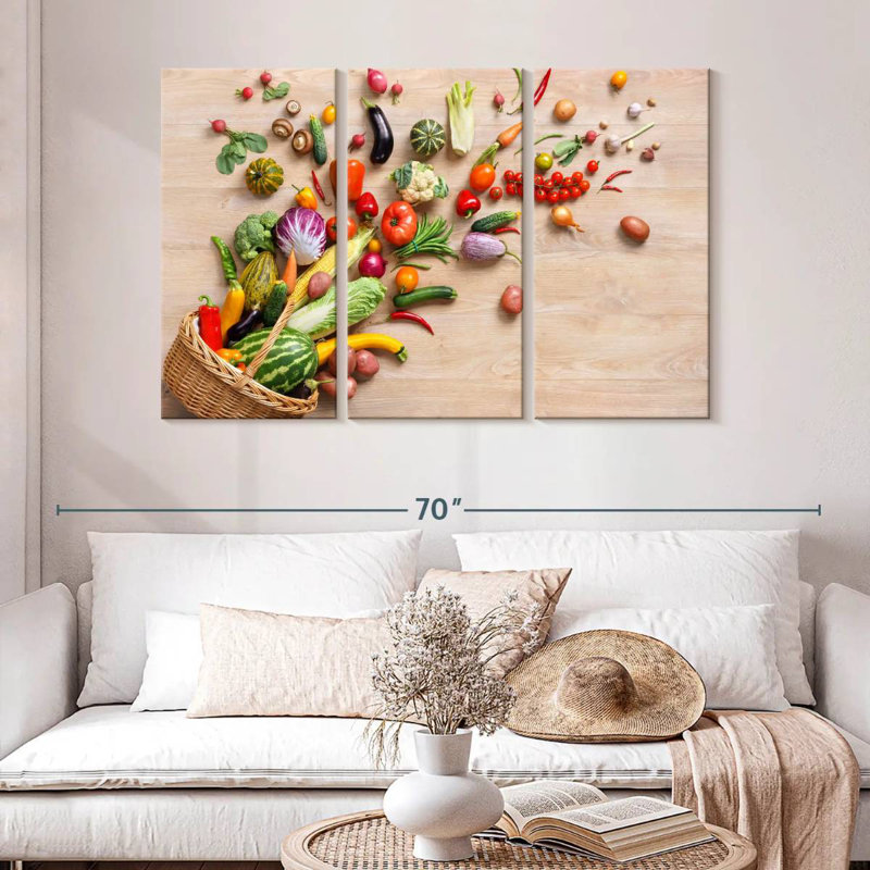 Yarlin Fresh Vegetables, 32" H x 50" W