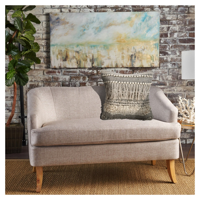 Ellisan Fringed Cotton Throw Pillow