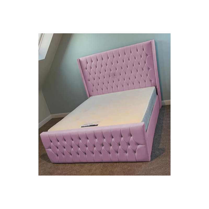 Dothan Upholstered Bed, Single (3'), Lilac
