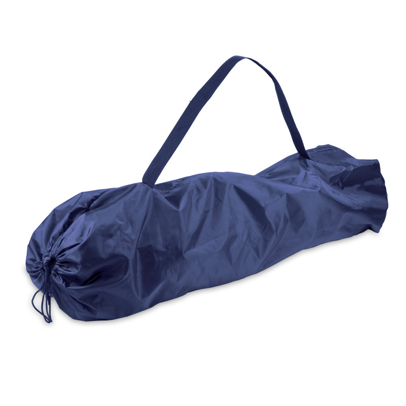 Navy Blue and Gray Reclining Camping Chair with Arms