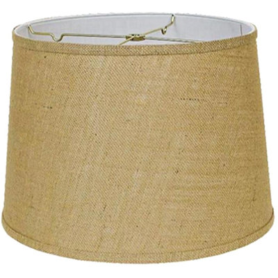 Burlap Drum Lamp Shade (Spider) in Beige