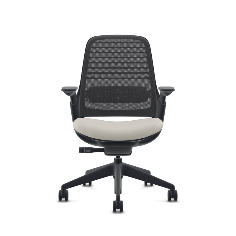 Steelcase Series 1 Task Chair, Pink Lemonade/Nickel, Black, Hard Floor