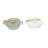 2-Piece Farmhouse Round Lidded Stoneware Brie Bakers with Wood Spreaders White
