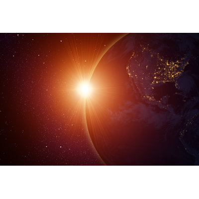 Rising Sun Behind Planet by Dem10