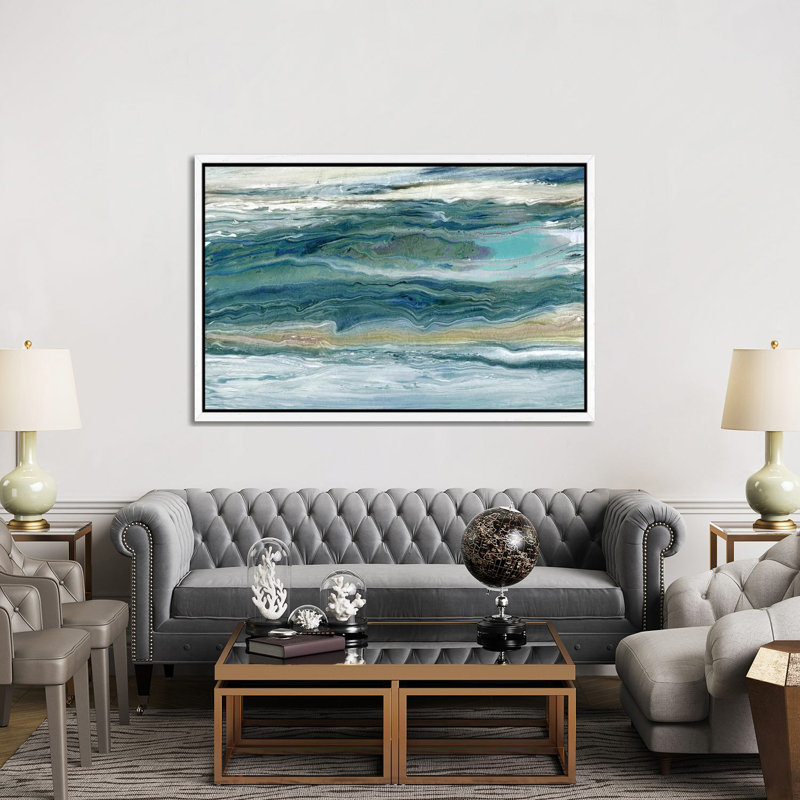 Wind and Water 1 Piece Wall Art on Canvas, 152.5 cm H x 101.5 cm W, White Framed
