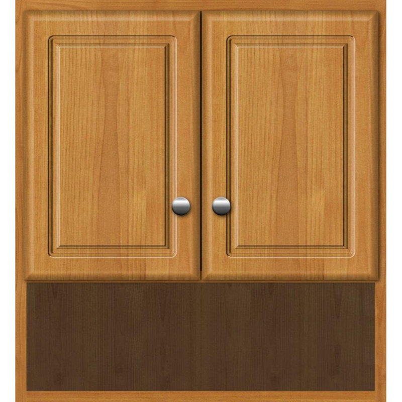Simplicity Particleboard Bathroom Cabinet, Natural Alder